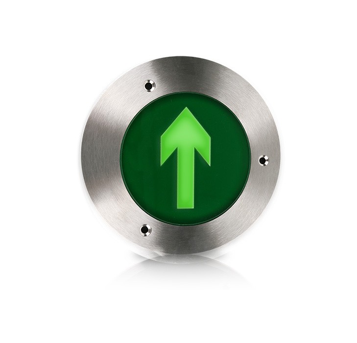 直边-应急标志灯具(单箭头)-不锈钢+钢化玻璃